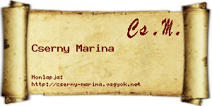 Cserny Marina névjegykártya